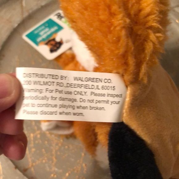 PetShoppe Cutest Fox Squeaker Mat Dog Toy White Rust Brown Black NWT - Picture 10 of 10